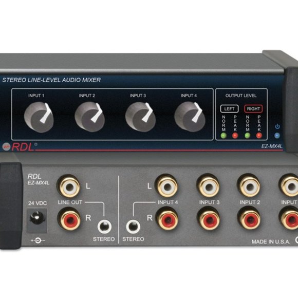 EZ-MX4L Stereo Line-Level Audio Mixer - 4X1 - Picture 1 of 3